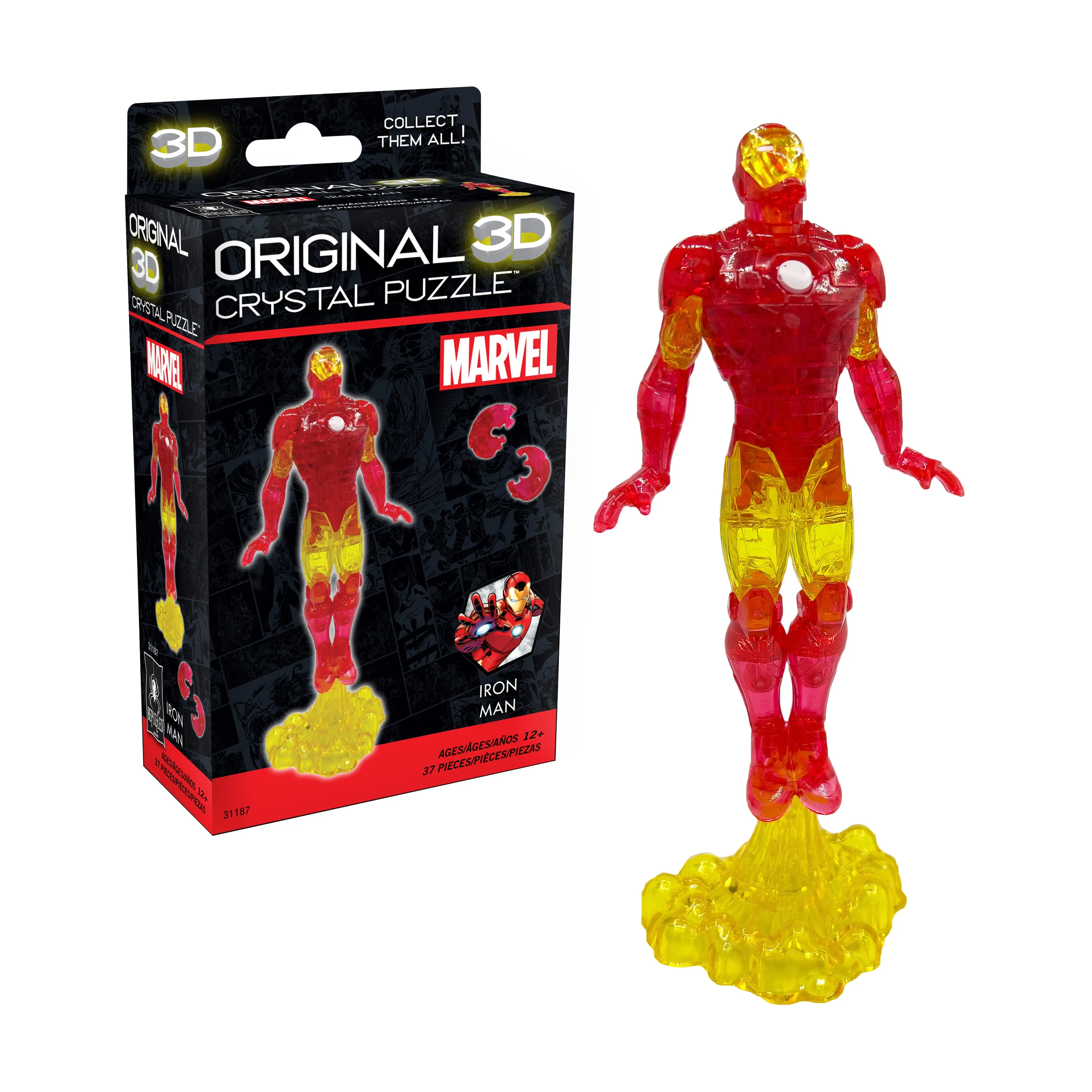 3D Crystal Puzzle - Marvel Iron Man: 37 Pcs
