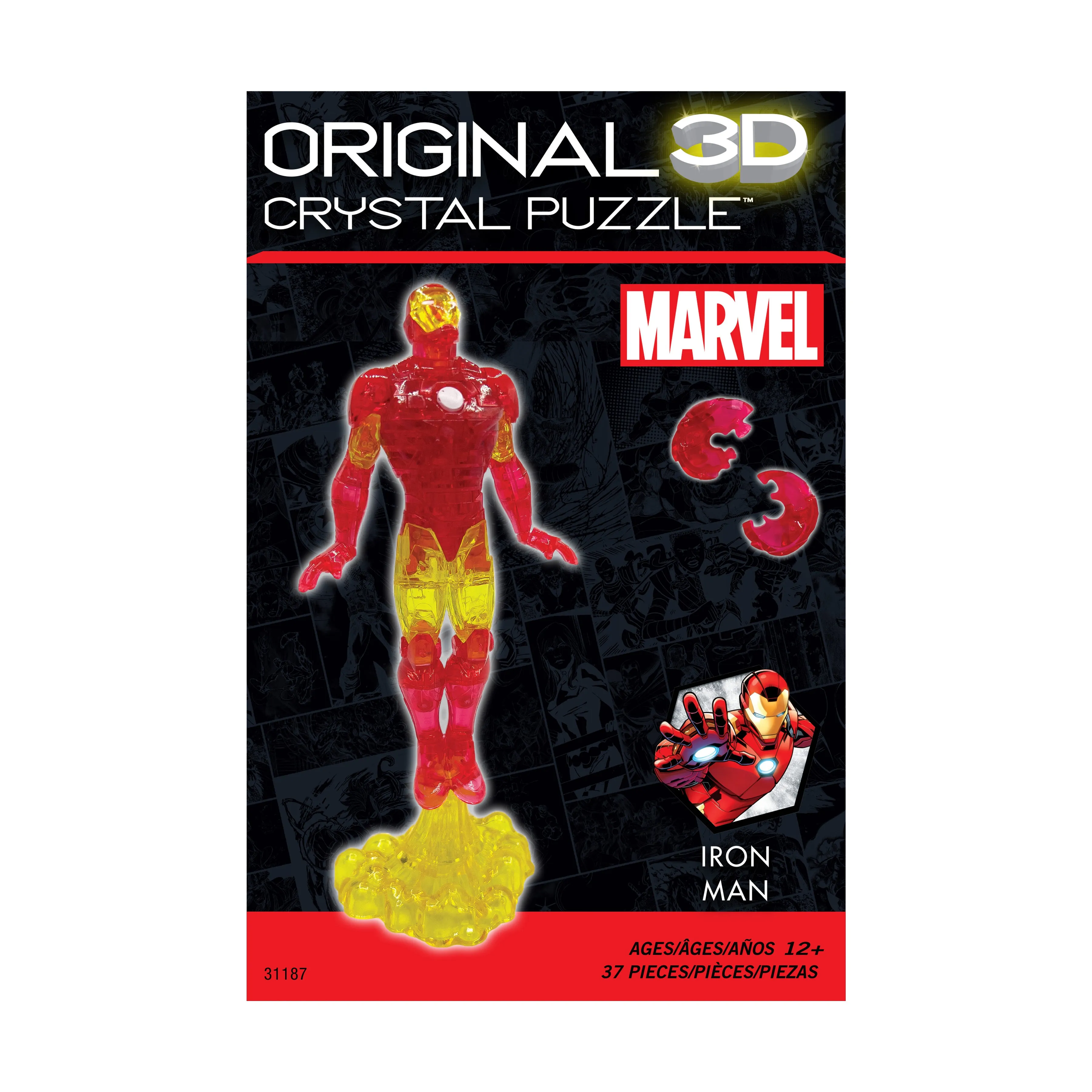 3D Crystal Puzzle - Marvel Iron Man: 37 Pcs