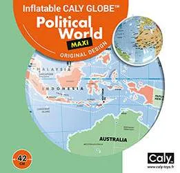 42cm Inflatble Political Globe by Caly Toys