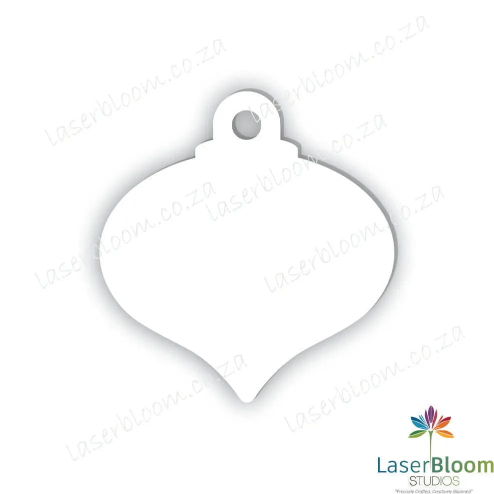 Acrylic Blank Bauble Heart- Select Your Thickness (1.5mm, 2mm, 3mm)