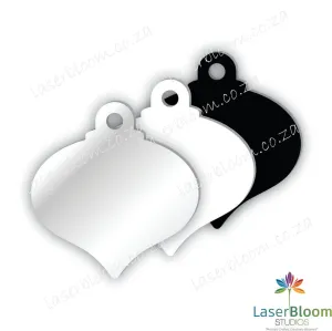 Acrylic Blank Bauble Heart- Select Your Thickness (1.5mm, 2mm, 3mm)