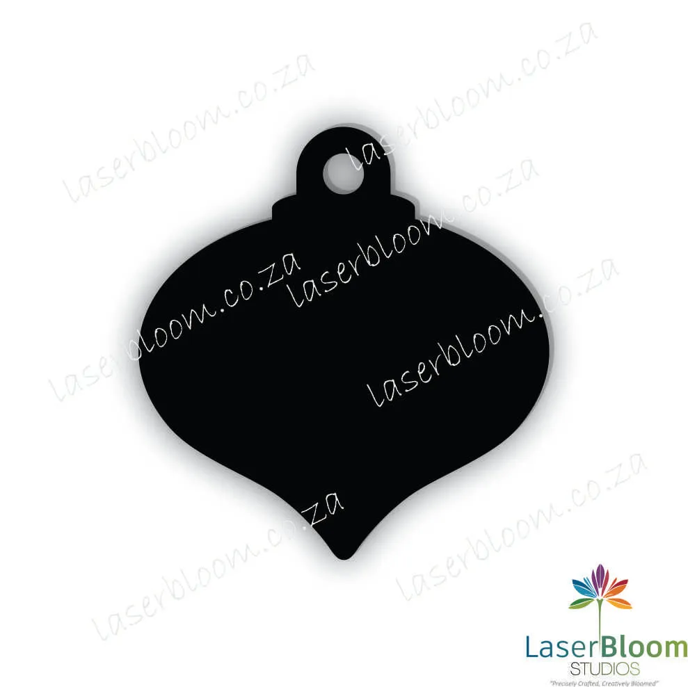 Acrylic Blank Bauble Heart- Select Your Thickness (1.5mm, 2mm, 3mm)