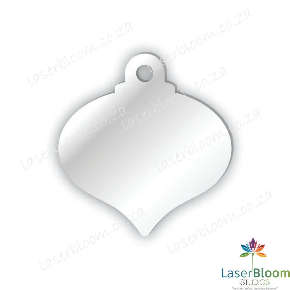 Acrylic Blank Bauble Heart- Select Your Thickness (1.5mm, 2mm, 3mm)