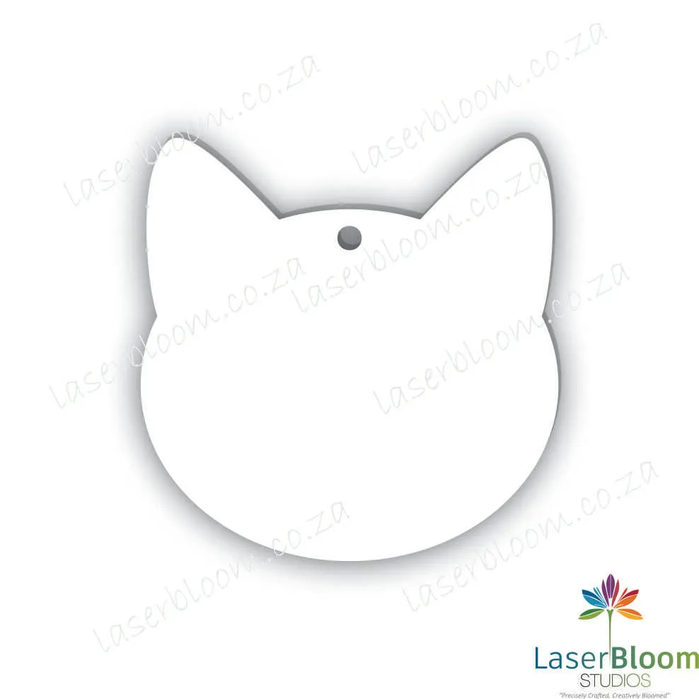 Acrylic Blank Cat Head- Select Your Thickness (1.5mm, 2mm, 3mm)