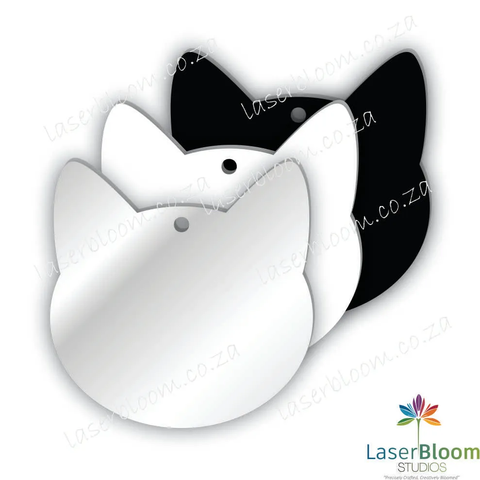 Acrylic Blank Cat Head- Select Your Thickness (1.5mm, 2mm, 3mm)