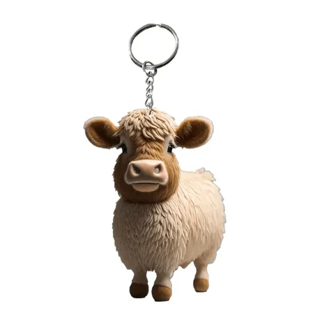 Acrylic Cow Highland Cow Keychains