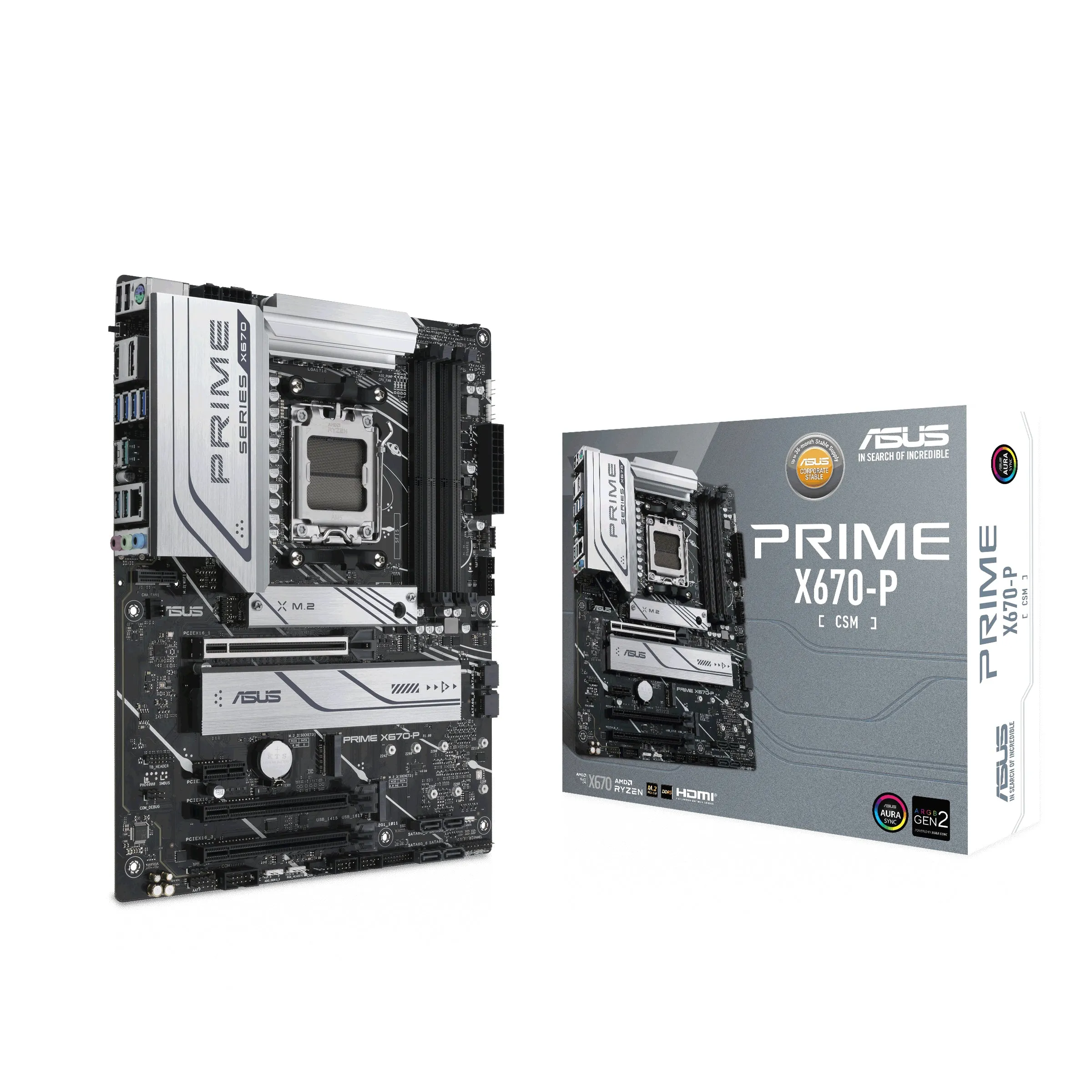 Asus Mainboard Prime X670-P-Csm - Atx - Socket Am5 - Amd X670