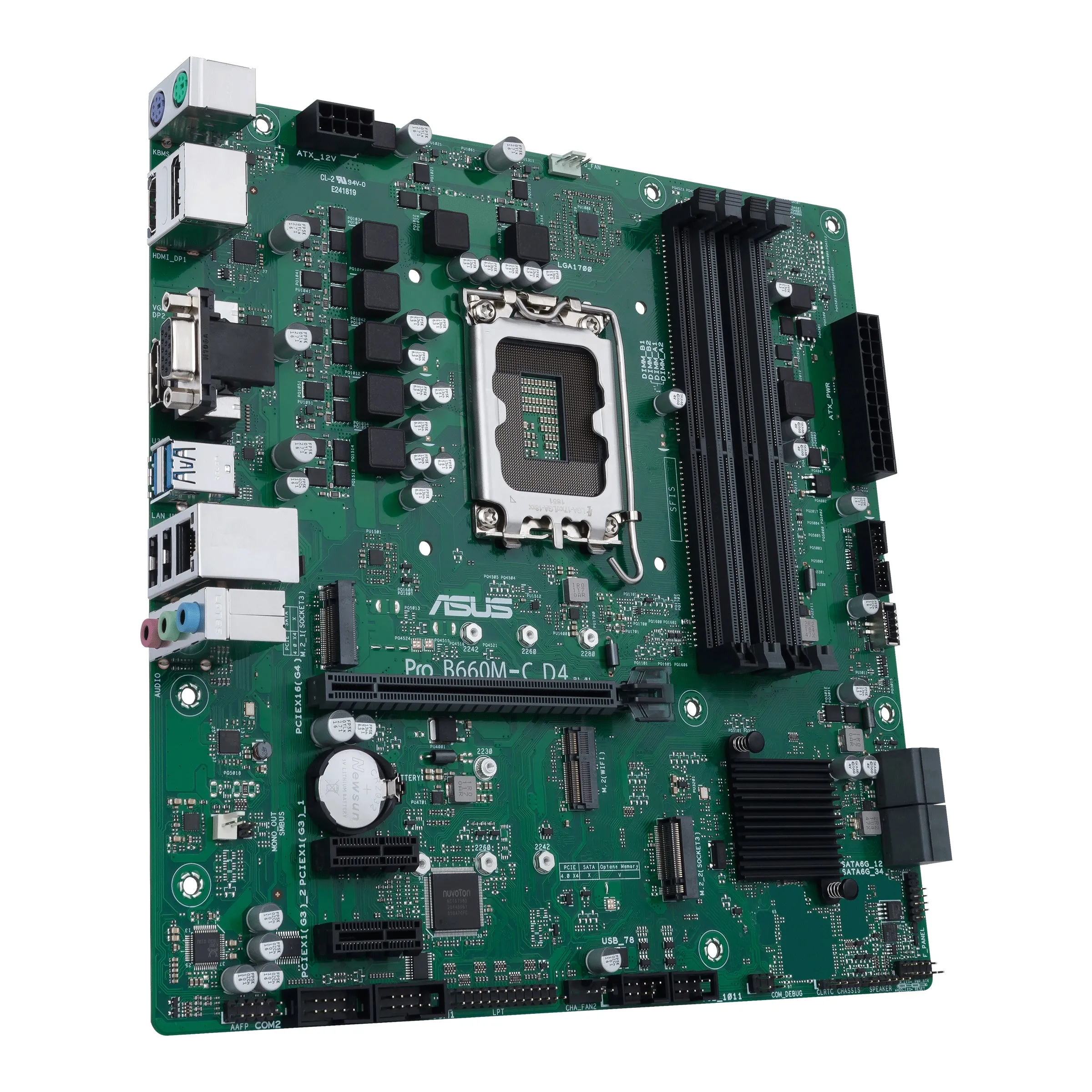 Asus Mainboard Pro B660m-C D4-Csm - Micro-Atx - Sockel Intel 1700 - B660