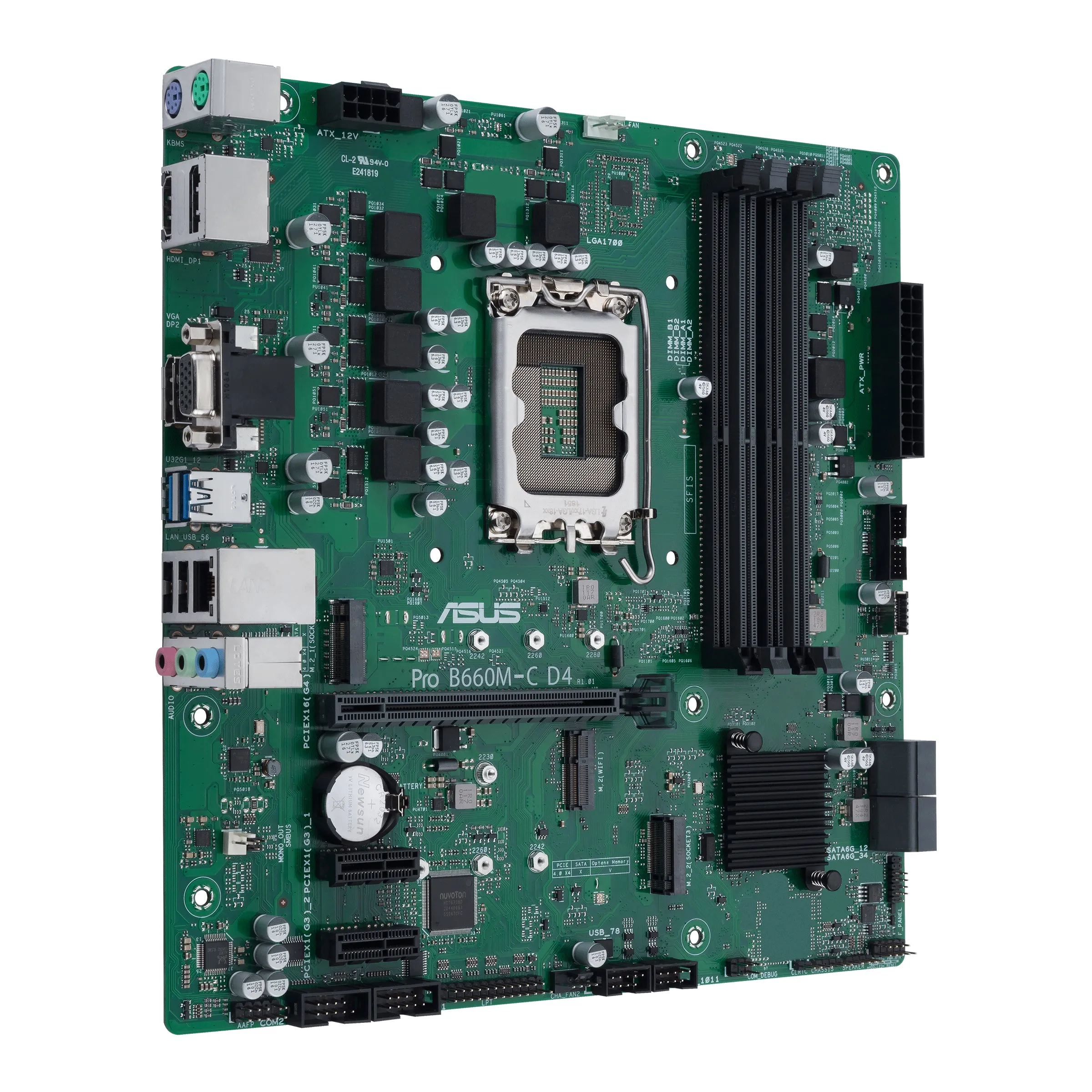 Asus Mainboard Pro B660m-C D4-Csm - Micro-Atx - Sockel Intel 1700 - B660