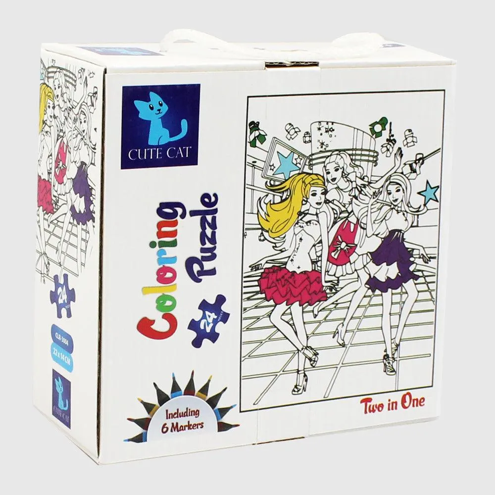 Barbie Coloring Puzzle 2 In 1 (20 & 24 Pieces)