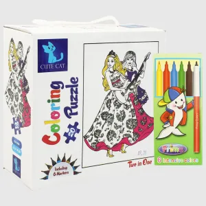 Barbie Coloring Puzzle 2 In 1 (20 & 24 Pieces)