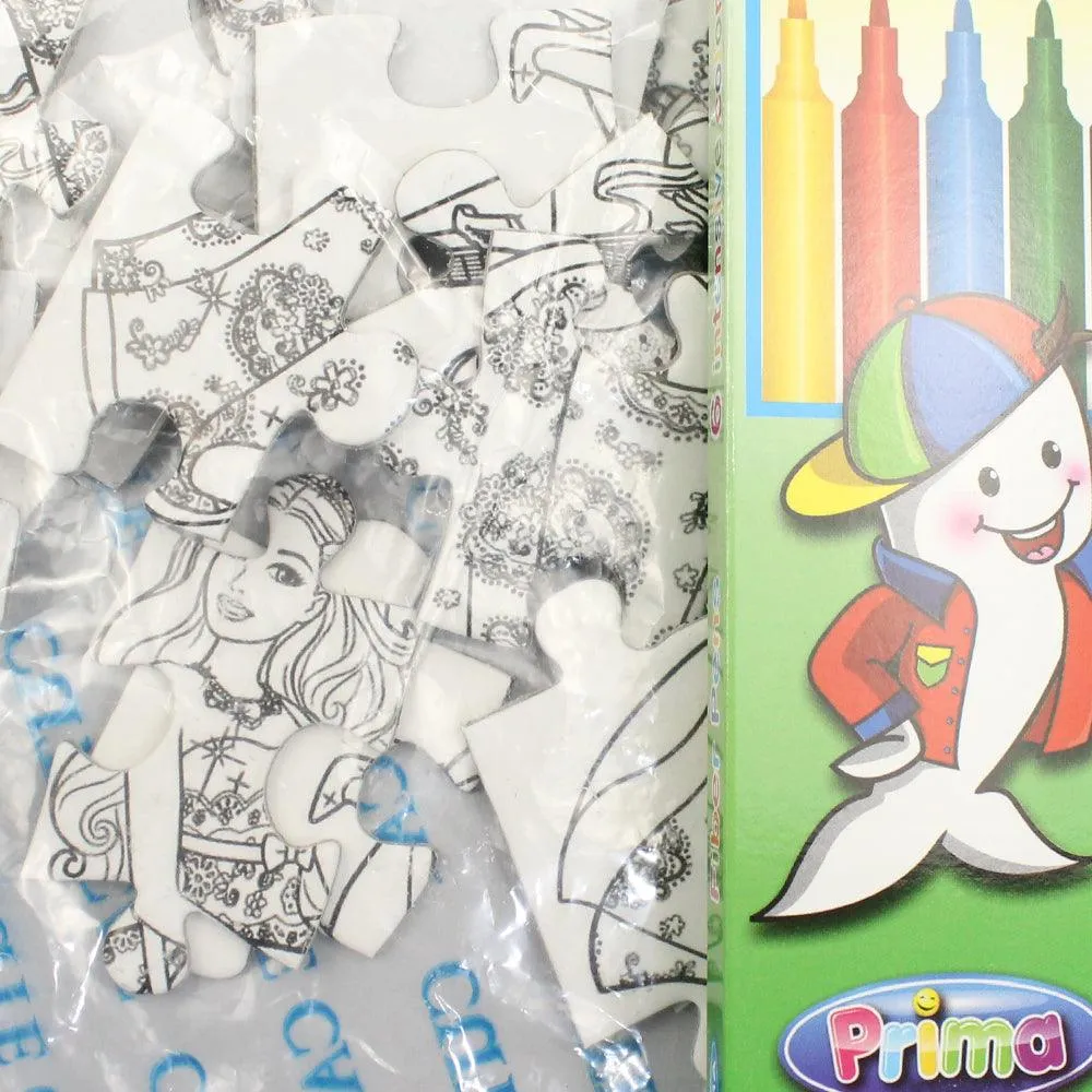 Barbie Coloring Puzzle 2 In 1 (20 & 24 Pieces)