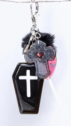 Black Candy Coffin Keychain
