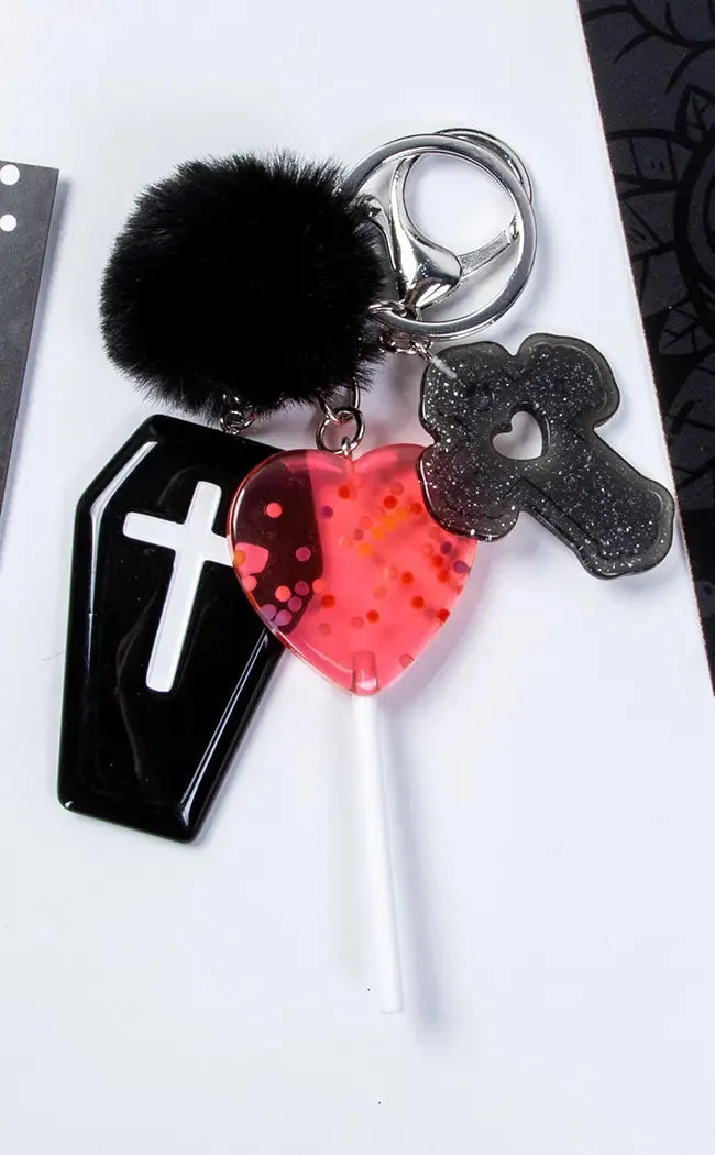 Black Candy Coffin Keychain