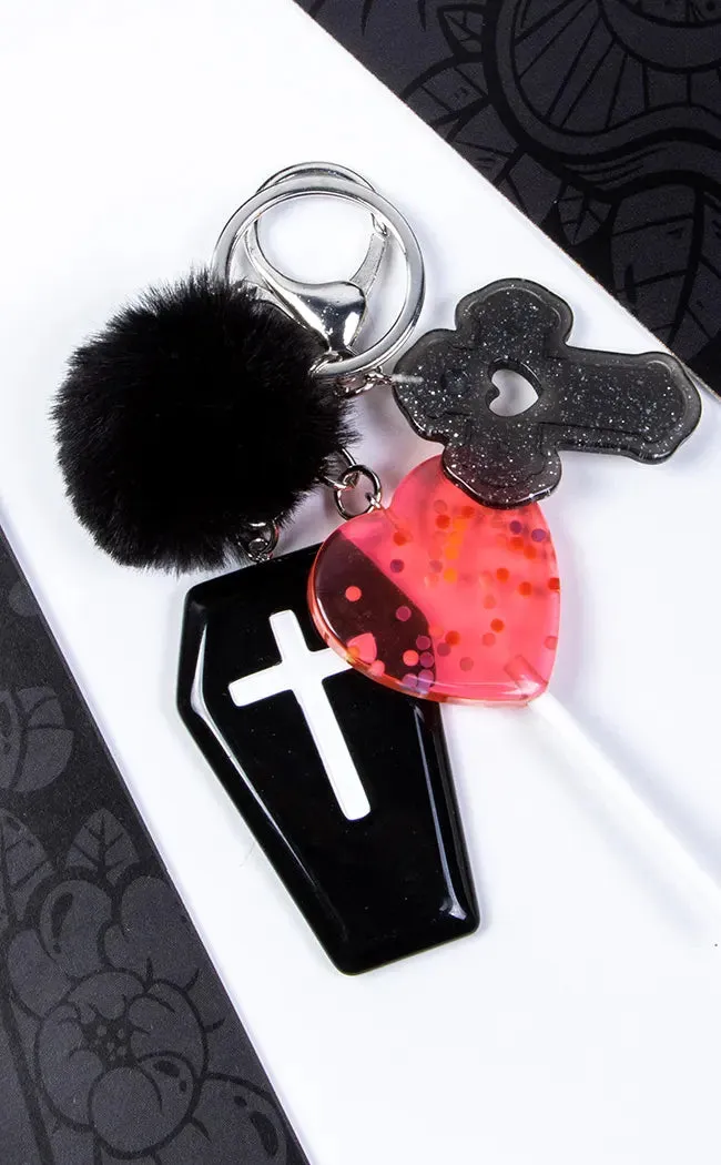 Black Candy Coffin Keychain