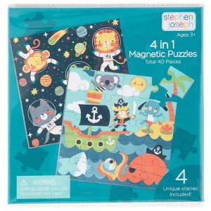 Blue 4 in 1 Magnetic Puzzle Book
