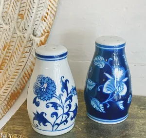 Blue and White Salt and Pepper Shakers