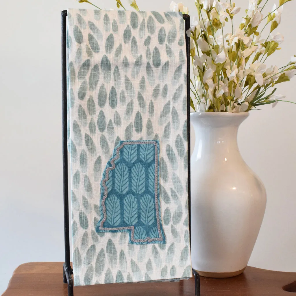 Blue Petal Mississippi Hand Towel