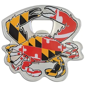 BOMD2 Bottle Opener Magnet Flag Crab Maryland