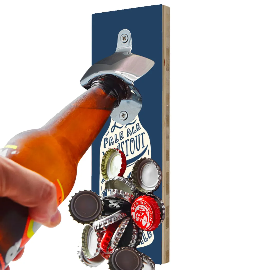 Bottle Opener - Wall Mountable Bottle Opener with Magnet - 7cm x 20.6cm