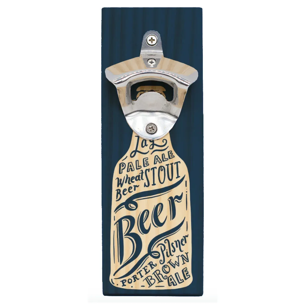 Bottle Opener - Wall Mountable Bottle Opener with Magnet - 7cm x 20.6cm