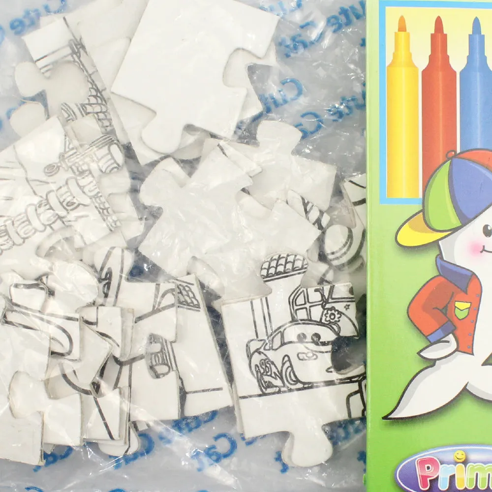 Cars Coloring Puzzle 2 In 1 (20 & 24 Pieces)