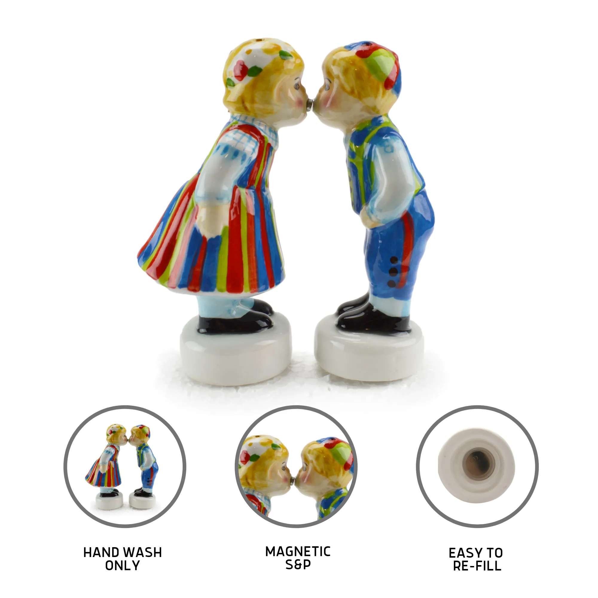 Collectible Magnetic Salt & Pepper Shakers Finnish