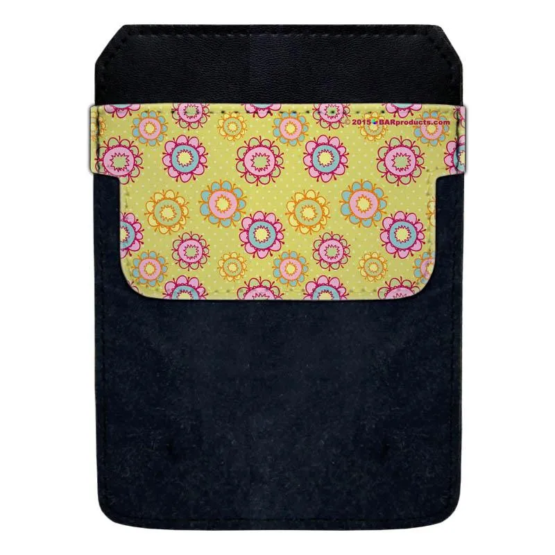 DekoPokit™ Leather Bottle Opener Pocket Protector w/ Designer Flap - Cute Floral