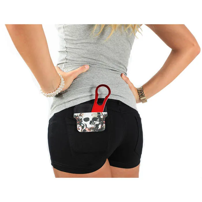 DekoPokit™ Leather Bottle Opener Pocket Protector w/ Designer Flap - Cute Floral