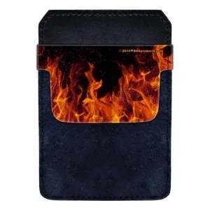 DekoPokit™ Leather Bottle Opener Pocket Protector w/ Designer Flap - Flames