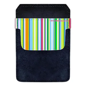 DekoPokit™ Leather Bottle Opener Pocket Protector w/ Designer Flap - Rainbow Stripes