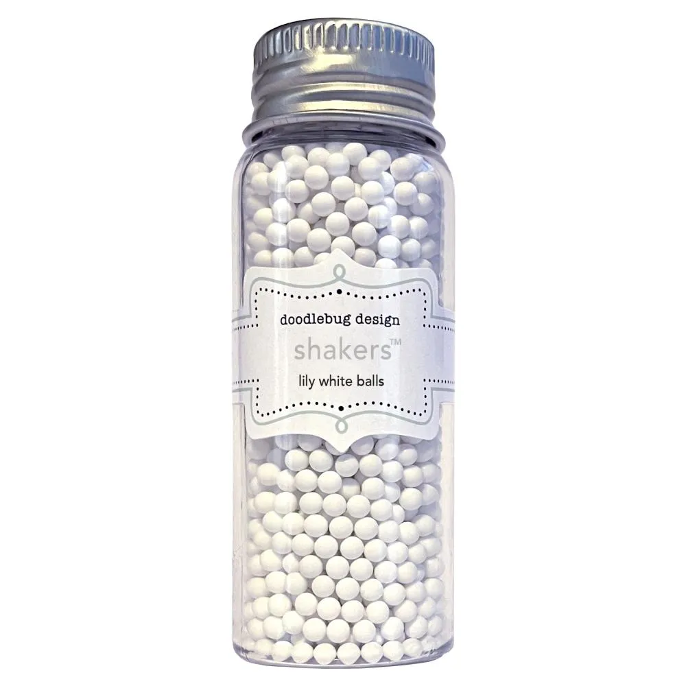 Doodlebug Shakers - Lily White Balls*
