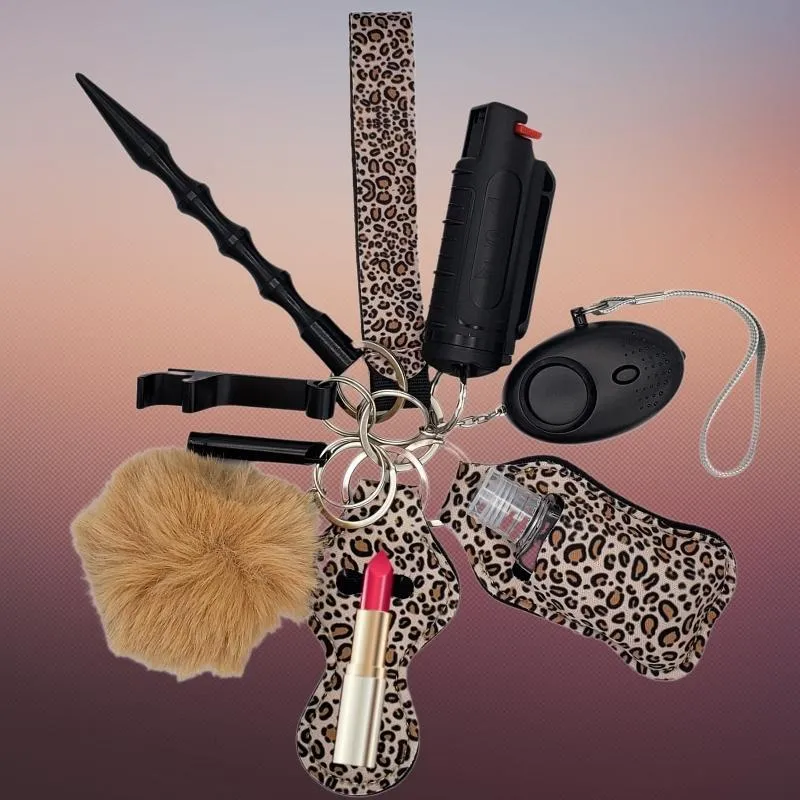 Fight Fobs® Leopard Self Defense Key Chain Gift Set