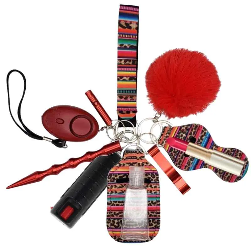 Fight Fobs® Multi Color Leopard Self Defense Key Chain Set