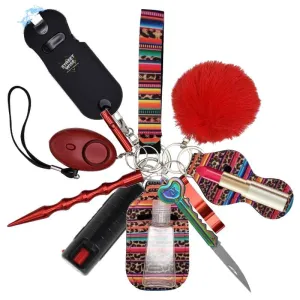 Fight Fobs® Multi Color Leopard Self Defense Key Chain Set