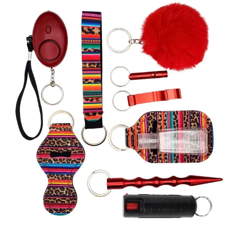 Fight Fobs® Multi Color Leopard Self Defense Key Chain Set