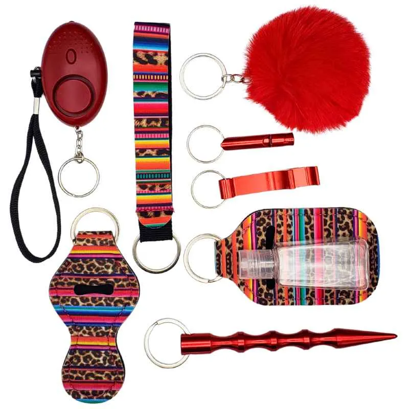 Fight Fobs® Multi Color Leopard Self Defense Key Chain Set