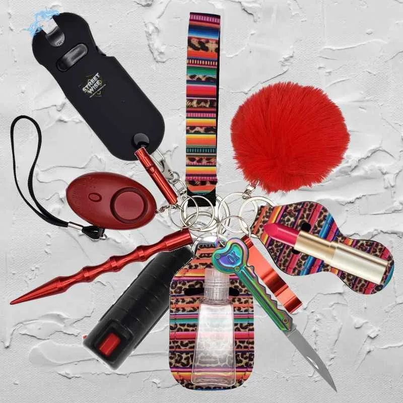 Fight Fobs® Multi Color Leopard Self Defense Key Chain Set
