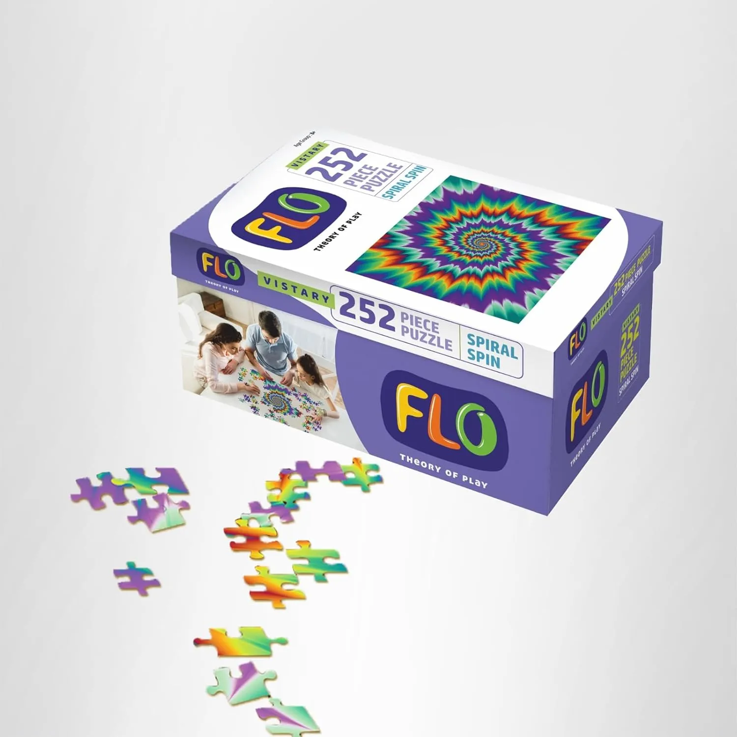 FLO Toys Magic Spiral Spin 252 Pieces Puzzle For Kids Ages 8 