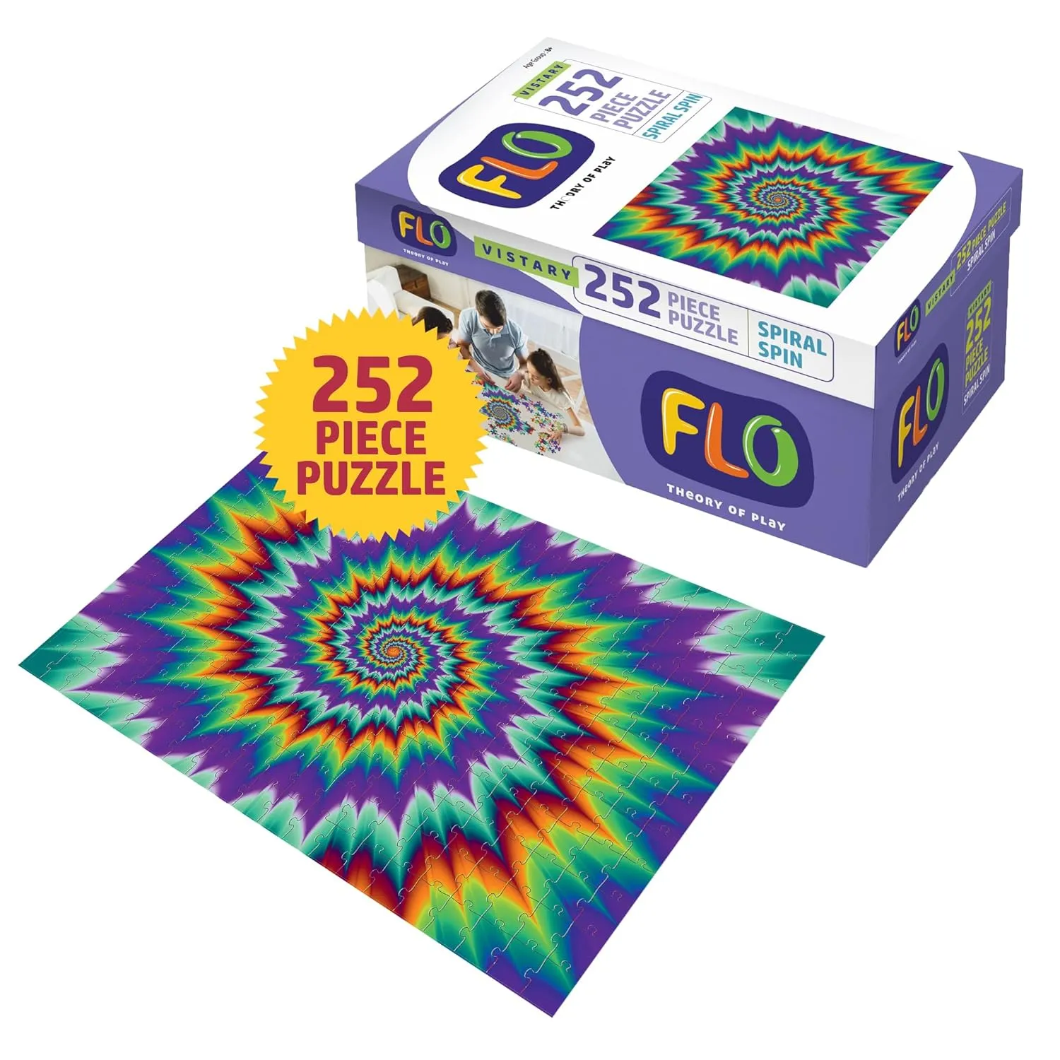 FLO Toys Magic Spiral Spin 252 Pieces Puzzle For Kids Ages 8 