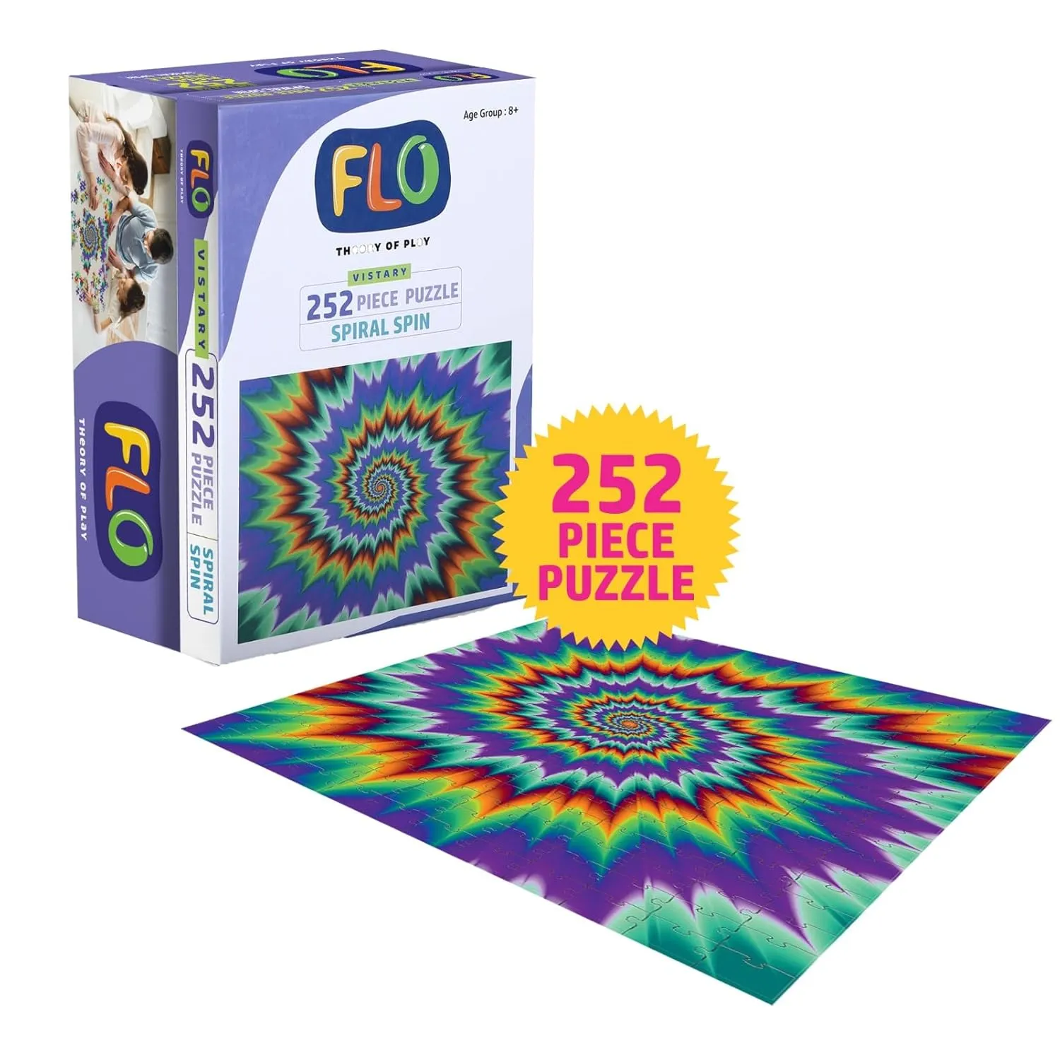 FLO Toys Magic Spiral Spin 252 Pieces Puzzle For Kids Ages 8 