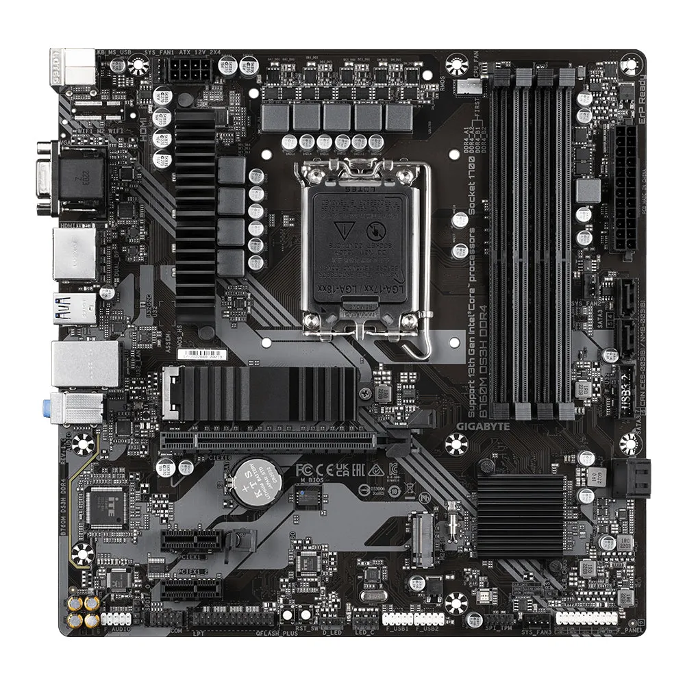 Gigabyte Mainboard B760m Ds3h Ddr4 - Micro Atx - Socket Intel 1700 - Intel B760
