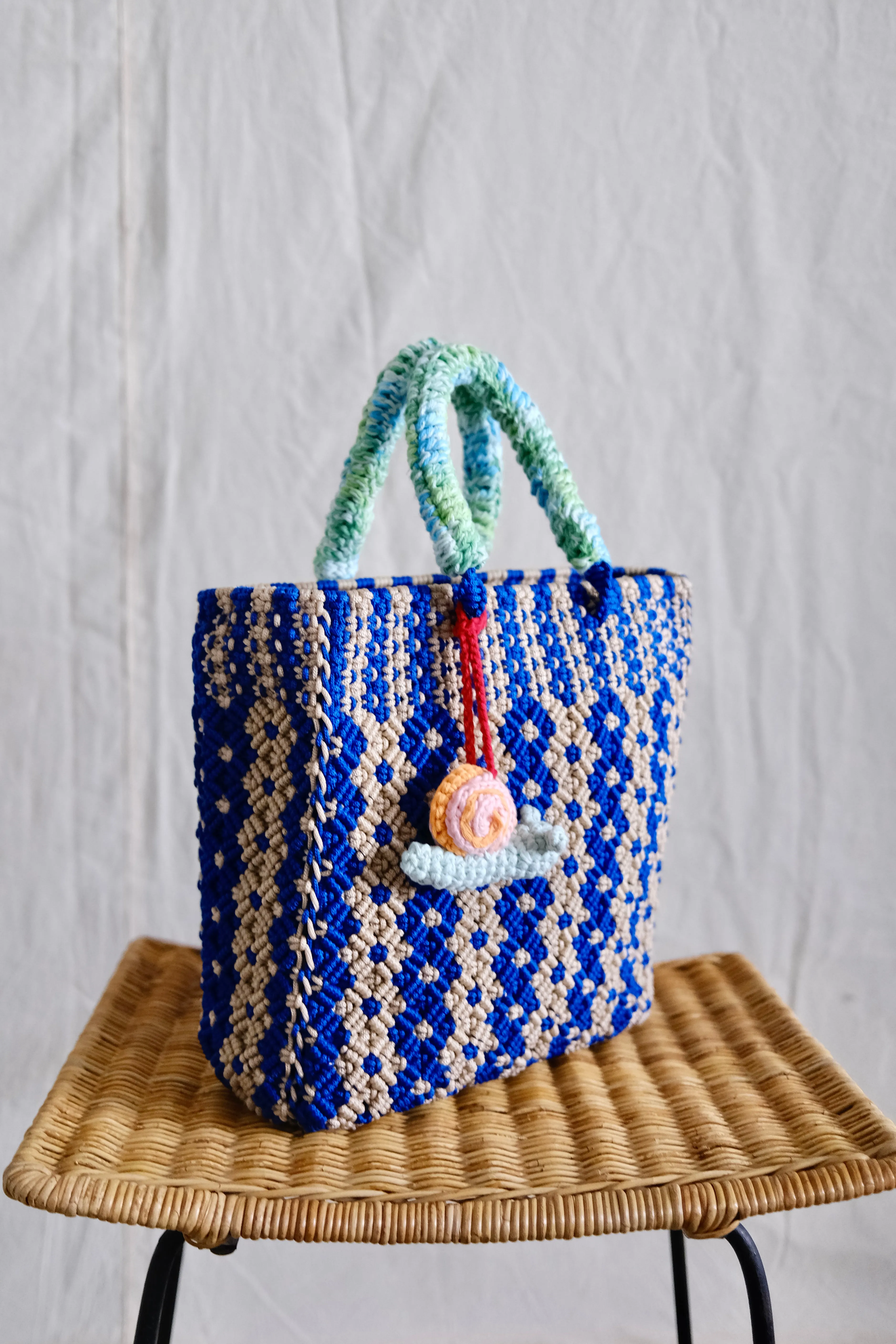 Hand crocheted charm. Snail Olivia