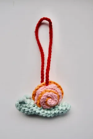 Hand crocheted charm. Snail Olivia