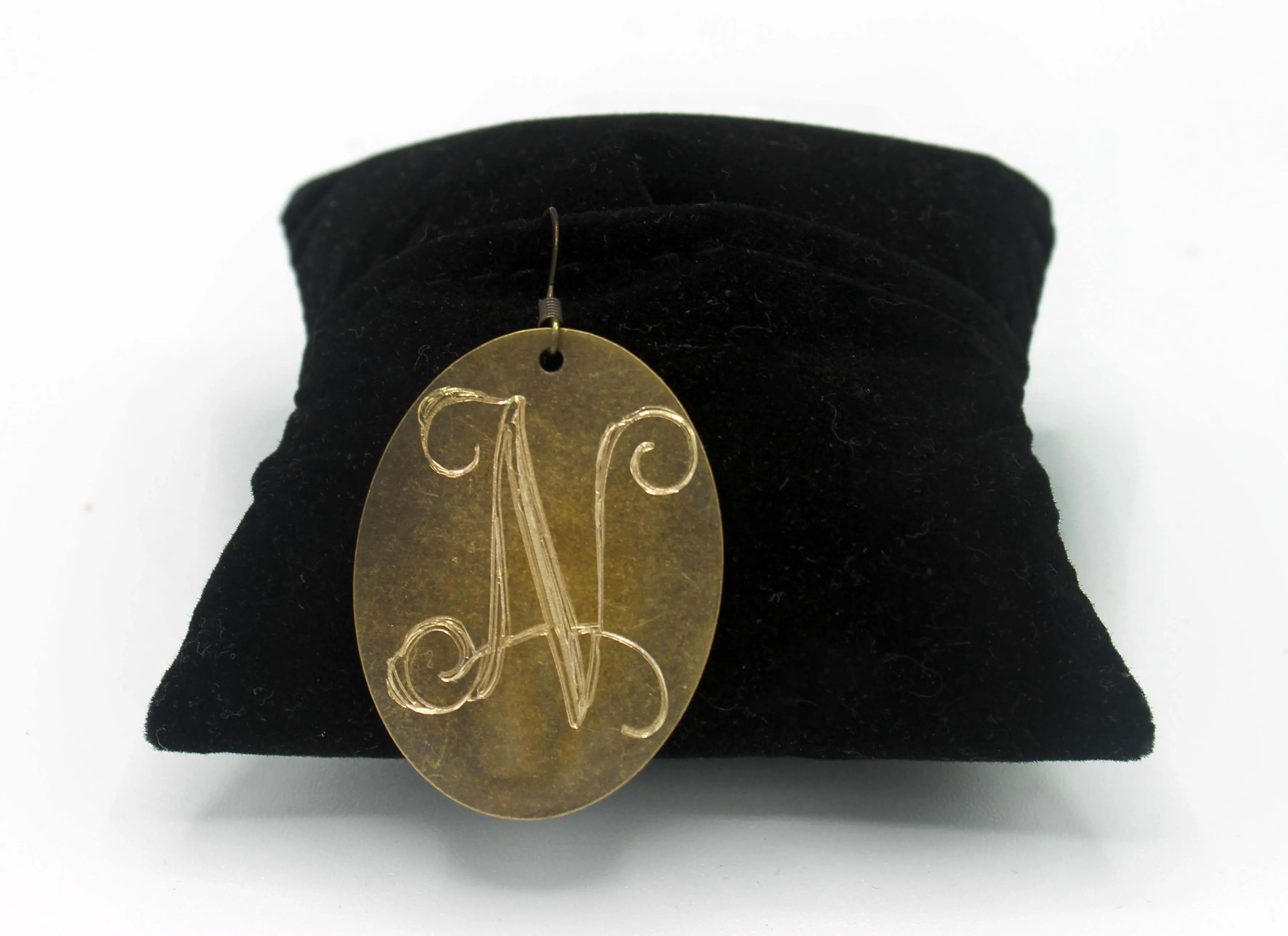 HC Laser Engraved Initial Earrings