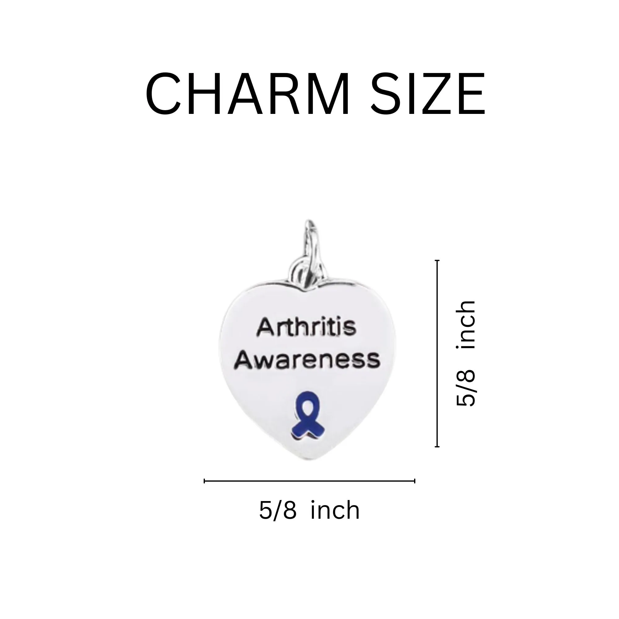 Heart Shaped Arthritis Awareness Split Style Key Chains