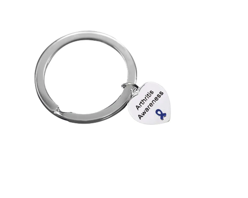 Heart Shaped Arthritis Awareness Split Style Key Chains