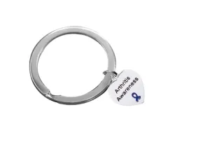 Heart Shaped Arthritis Awareness Split Style Key Chains