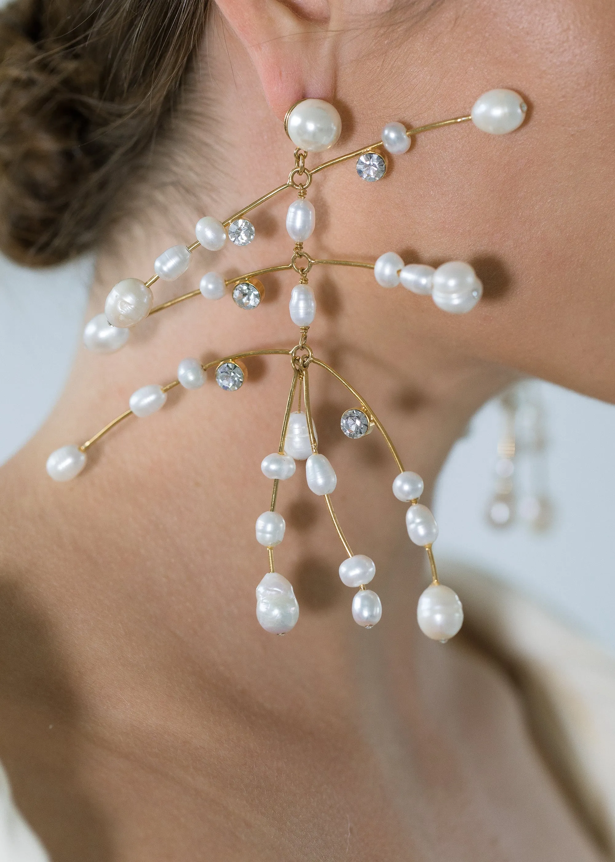 Ilaria Earrings -- Pearl