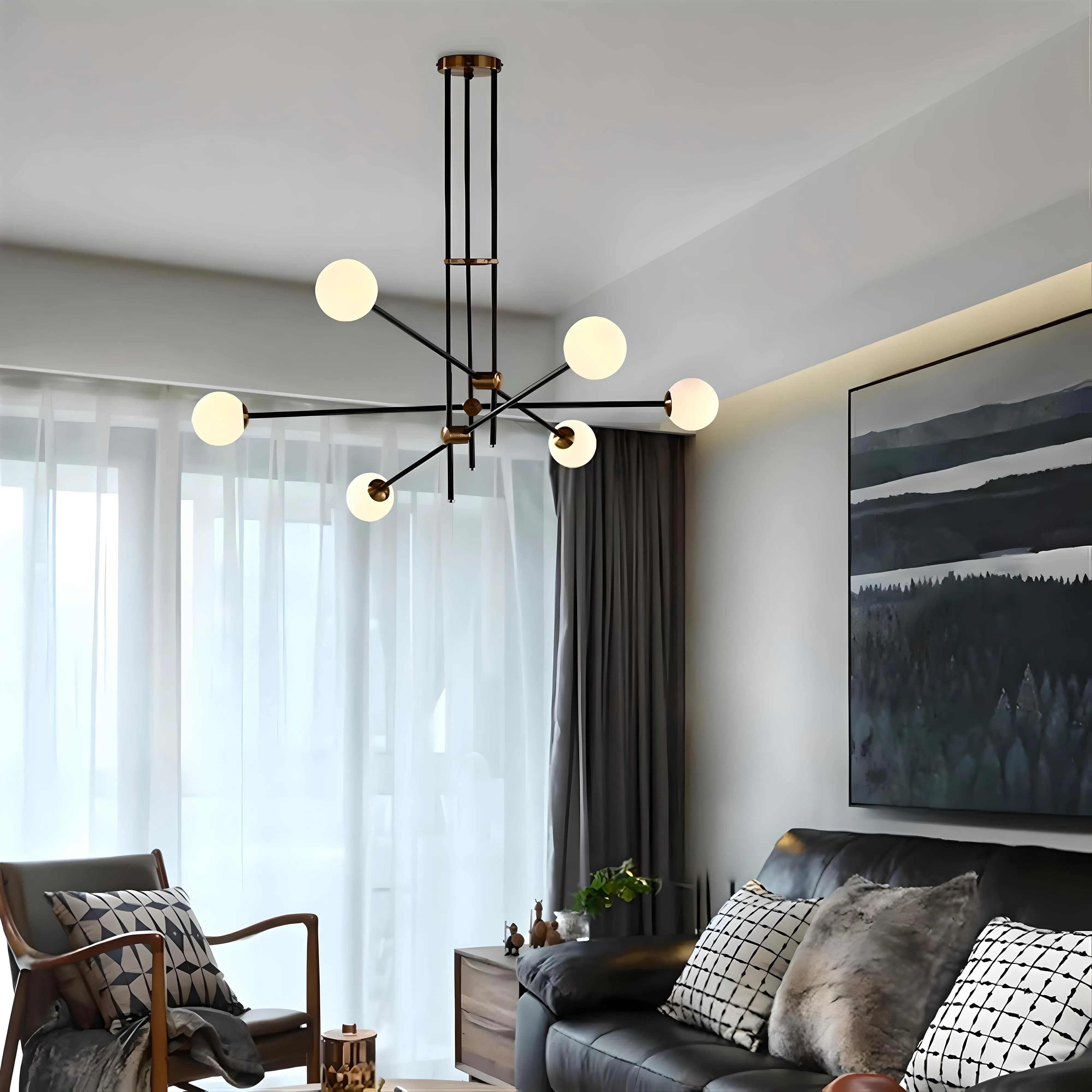 Jutland - Transformative Agile Flush Mount Chandelier